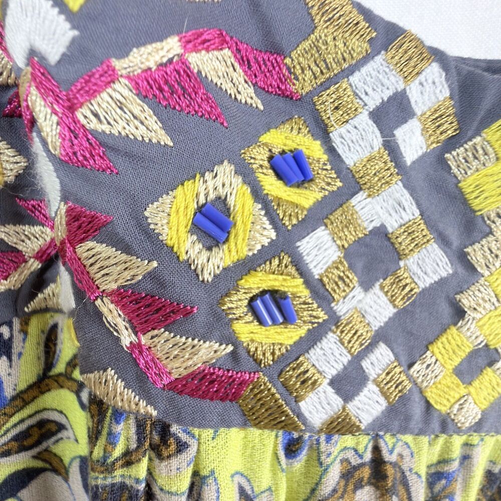 anthropologie one september cosima embroidered dress small boho - Picture 7 of 10